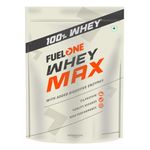 FUELONE Whey Max, Whey Protein Concentrate & Whey Protein Isolate, 27g Protein (Vanilla, 1kg / 2.2lbs)