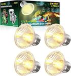 Bonlux E27 Reptile heat lamp bulb,50W UVA UVB Bulb,Dimmable E27 Heat Bulb for Reptiles,Full Spectrum Sun Lamp Tortoise Basking Bulb for Turtle,Snakes,Lizard,Bearded Dragons,Puppies (Pack of 4)