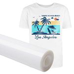 PYD Life Sublimation HTV Vinyl Matte 12" x 25 ft Heat Transfer Vinyl Film Washable Durable for Light-Colored Cotton Fabric T-shrit Hoddy Cap Hat Tote Bag Pillow Cover