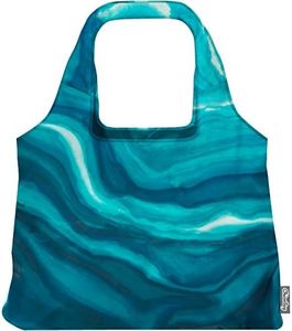 ChicoBag Vita Designer Reusable Tote Bag with Carabiner Clip | Compact Reusable Shopping Bags | Eco Friendly | Calm