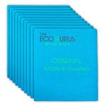 The EcoGurus Swedish Dishcloths for Kitchen, Highly Absorbent Natural Swedish Dish Towels, Cellulose Sponge Cloth - Blue