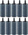 Pawfly Aquarium Air Stone Bubbler 5 cm Cylindrical Bubble Release Tool Oxygen Diffuser for Air Pump Fish Tank Bucket Small Pond and DWC Reservoir, 10 Pack