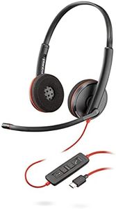 Plantronics - Blackwire 3220 - Cuffie cablate a doppio orecchio (stereo) con microfono a braccio - USB-C per la connessione a PC o Mac
