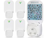 VEYOFLY Fly Trap Indoor, Fruit Fly Traps for Indoors, (4 Device + 12 Refills) Gnat Traps for House Indoor, Fly Catcher Indoor, Safer Plug in Light Flying Insect Trap, Bug Light Killer, Fly Trap