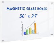 QUEENLINK Magnetic Glass Whiteboard