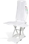 SolutionBased BathLyft - FSA HSA Eligible | Battery-Powered Reclining Bath Lift Chair | Bath & Shower Safety Seating for Seniors & Disabled | 53° Backrest | 300lb Capacity (White)