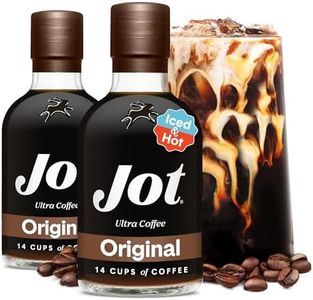 Jot Coffee Concentrate (Original 2pk) - High Caffeine Instant Cold Brew Coffee, Iced Coffee Instant Espresso, Hot Coffee Drinks - Makes 14 Cups Instant Coffee Cold Brew Concentrate 150mg Caffeine/Tbsp