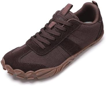 UBFEN Sneakers Barefoot Shoes for Womens Mens Minimalist Trail Running Hiking Comfortable Walking Coffee US Size 6 Women/4 Men