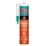 Akfix 310 Instant Grab Adhesive. Paintable. Adheres to Wood, Cocnrete, Glass, Granite, Decorative Tiles - White 10.5 fl oz