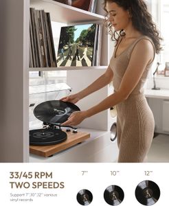 Qlearsoul SoulBox S1 Record Player – Bluetooth Turntable