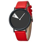 SHENGKE Creative Watch Ultra-Thin Strap Casual Fashion Quartz Minimalist Watch Red