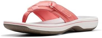 Clarks Men's Breeze Sea Flip-Flop, Coral Synthetic 2, 9