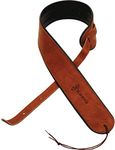 Martin 18A0028 2.5" Premium Rolled Brown Leather Guitar Strap