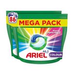 Ariel All-in-1 PODS®, Washing Liquid Laundry Detergent Capsules 86 Washes, Colour, Outstanding Stain Removal In 1 Wash, Brrrilliant In Cold & Short