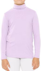 Girl's Oh So Soft Long Sleeve Turtleneck Lavender Small