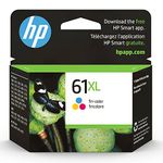 Original HP 61XL Tri-color High-yield Ink | Works with DeskJet 1000, 1010, 1050, 1510, 2050, 2510, 2540, 3000, 3050, 3510; ENVY 4500, 5530; OfficeJet 2620, 4630 | Eligible for Instant Ink | CH564WN