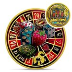 IELCJJ Roulette Poker Card Guard Coin - Lucky 777 Coin Gambler's Lucky Charm Casino Coin Classic Slot Coin Novelty Commemorative Coin Collection Party Fun Coin Jackpot Coin Casino Themed Gift