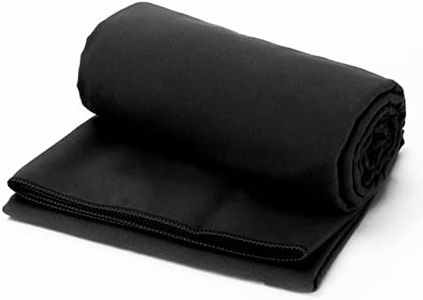 Microfiber Towel, Quick Dry Towel for Traveling, Super Absorbent Camp Towel,Ultra Soft Compact Sport Towel for Camping, Backpacking,Gym, Beach, Hiking,Yoga (40 x 80 cm, Black)