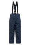 Mountain Warehouse Honey Kids Snow Pants - Snowproof Childrens Trousers, Water resistant Rain Pants with Zipped Pockets - For Sports, Skiing Holidays, Snowboarding Dark Blue 7-8 Years