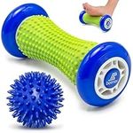 Beenax Foot Massage Roller and Hard Spiky Ball Set - Plantar Fasciitis Recovery, Muscle Roller Stick, Fascia, Feet, Trigger Point, Exercise - Relieve Stress and Relax Tight Muscles