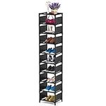 esonstyle 10 Tier Shoe Rack Metal Narrow Shoe Rack For 10 Pairs Tall Shoe Rack Space Saving Shoe Organizer for Living Room Entryway Hallway and Cloakroom