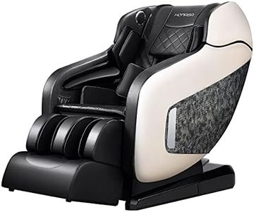 HOMASA 4D Massage Chair Electric Recliner, Zero Gravity Shiatsu Massager with SL Track, Heating, Touch Screen, Foot Rollers, Airbags for Full Body Relax (Beige)