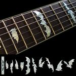 Inlaystickers F-021BW-WT Inlay Sticker Fret Markers for Guitars & Bass - Bat Wings - White Pearl