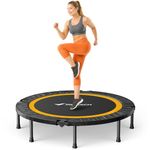 MERACH Mini Trampoline Fitness Adults - 48'' Indoor Trampolines for Exercise Quiet, 4ft Foldable Trampoline Max Load 330lb