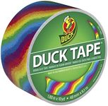 Duck Tape Brand Rainbow Printed Duct Tape, 48mm x 13.7m, Single Roll