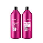Redken Color Extend Magnetics Shampoo and Conditioner Set, Liter Duo for Color Treated Hair, Protects Color & Adds Shine, With Amino Acid, Sulfate Free