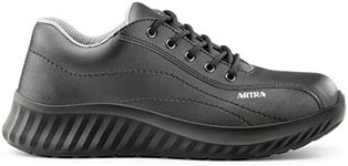 ARTRA Arawa Work Shoes Black Without Steel Toe Cap for Kitchen, Catering, Food, Crafts, Warehouse, 39, 9 US