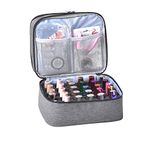 Nail Polish Carrying Case Bag-Holds 30 Bottles, Double-Layer Nail Polish Storage and Nail Dryer Case