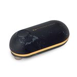 Kitchen Mama Mini Electric Can Opener - Pocket-Sized Tin Opener with Easy-Touch Start & Stop, Safe & Smooth Edges, Travel-Friendly Proportions & Easy-Grip Design - Black Marble Filigree