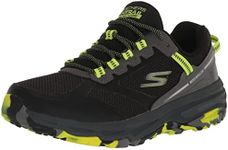 Skechers Men's Go Run Trail Altitude-Marble Sneaker, Black/Grey/Lime, 8