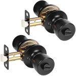 HOSOM Privacy Door Knob, Matte Blac