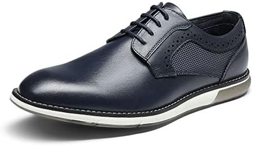 Bruno Marc Men's Plain Toe Oxford Shoes Business Formal Derby Dress Sneakers,Size 8.5,Blue,SBOX223M