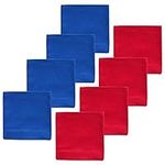 BASYNOL Portable Cornhole Set Empty (UNFILLED) Premium Cornhole Bags- All Weather Set of 8 Regulation Duckcloth Corn Hole Bean Bags Blue Red