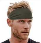 Tough Headwear Mens Sweat Bands - Green Headband for Working Out, Men Sports, Cycling, Football - One Size Fits Most, High Performance Headbands for Men and Women