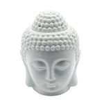 Omonic Porcelain Zen Garden Yoga Meditation White Thai Buddha Head Statue Essential Oil Burner Aromatherapy Diffuser Home Decor (White)