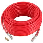 MAOPINER 1/4" Airless Paint Spray Hose | High Pressure Universal Paint Sprayer Flexible Fiber Tube 3300 PSI (50FT, Red)