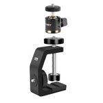 UTEBIT C-Clamp with Mini Ball Head，Desk Clamps Set Aluminum with 1/4 Thread Hole, C-Clamp Mount 360 Degree Rotation Tripod Head with 1/4" hot Shoe, Compatible for Camera Mounts, Woodworking, Desktop