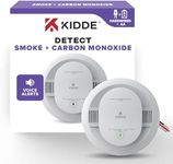 Kidde Hardwired Smoke & Carbon Monoxide Detector, AA Battery Backup, Voice Alerts, Interconnectable, LED Warning Light Indicators, White