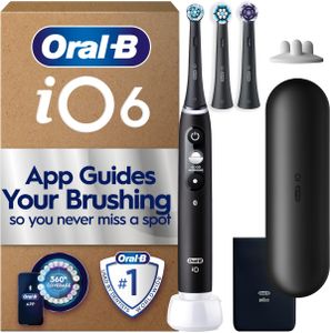 Oral-B iO6 Electric Toothbrush – Black, Rechargeable