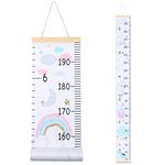 Heyu-Lotus Kids Height Chart, 200X20CM Wall Hanging Growth Chart Removable Canvas and Wood Measuring Ruler for Baby Boys Girls Children Bedroom Decoration(Unicorn 2)