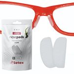 Setex Gecko Grip 1mm Anti-Slip Eyeglasse Nose Pads, (5 Clear Pair) USA Made, Innovative Microstructured Fibers, 1mm x 7mm x 16mm