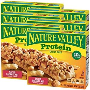 Nature Valley Protein Chewy Bar Gluten Free Salted Caramel Nut,1.42 Ounce Bars, 5 Count, 7.1 Ounce (Pack of 6)