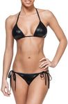 Gary Majdell Sport Ladies' New Liquid String Bikini 2 Piece Swimsuit Liquid Black Medium