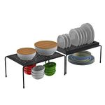 UmI. Iron Umi Multipurpose Floor Mount Expandable Utensils Cookware Plate Dish Kitchen And Food Rack Storage Holder Standing Shelves Shelf Counter Top Organiser For Home And Kitchen