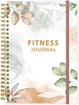 Simplified Fitness Journal for Women & Men,A5 Workout Journal/Planner Daily Exercise Log Book to Weight Loss, Gym, Muscle Gain, Bodybuilding Progress, 5.8"x8.3", Pink Flower