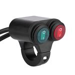 Universal 22mm Motorcycle Handlebar Headlight Switch- Handlebar Brake Fog Lights Horn Dual Control Button Switch (D)